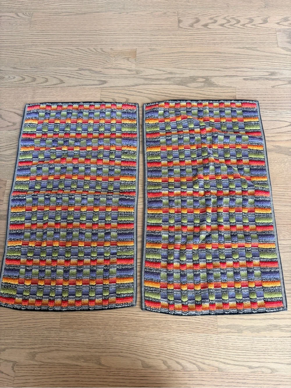 Missoni Home Linens Hand and Body Bath Towel Set Multicolored Striped Jacquard